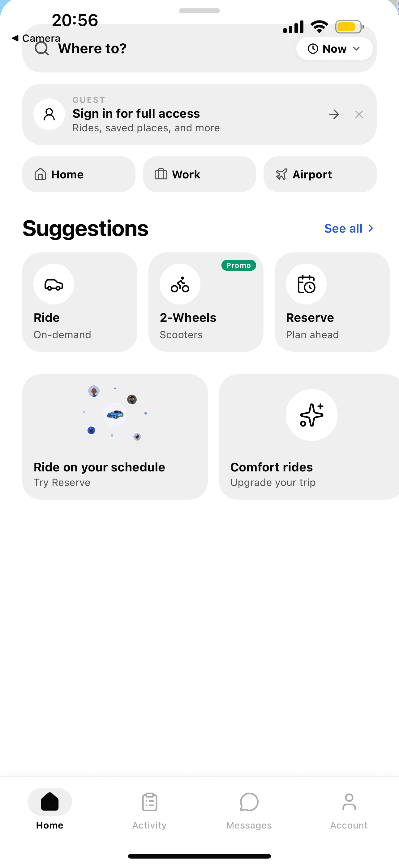 Rider app — Client Main Page2